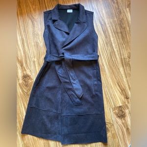 Navy long vest